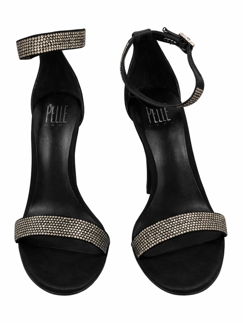 Pelle Moda Kaye Silk Heels Black Smoke Pumps Size 7.5 M